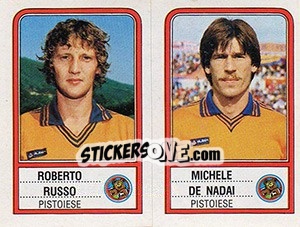 Cromo Roberto Russo / Michele De Nadai - Calciatori 1983-1984 - Panini