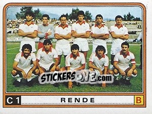 Figurina Squadra Rende - Calciatori 1983-1984 - Panini