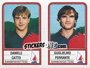 Sticker Daniele Catto / Guglielmo Ferrante - Calciatori 1983-1984 n. 523 - Panini