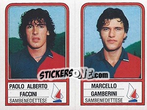 Cromo Paolo Alberto Faccini / Marcello Gamberini - Calciatori 1983-1984 - Panini