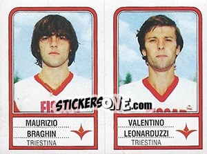 Cromo Maurizio Braghin / Valentino Leonarduzzi - Calciatori 1983-1984 - Panini