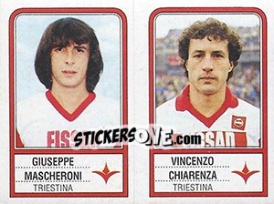 Cromo Giuseppe Mascheroni / Vincenzo Chiarenza - Calciatori 1983-1984 - Panini