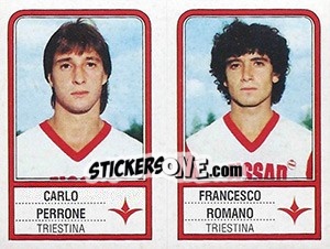 Sticker Carlo Perrone / Francesco Romano - Calciatori 1983-1984 - Panini