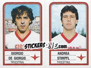 Sticker Giorgio De Giorgis / Andrea Stimpfl - Calciatori 1983-1984 n. 536 - Panini