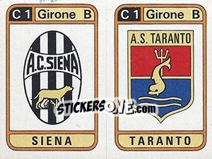Sticker Scudetto Siena / Taranto - Calciatori 1983-1984 - Panini