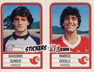 Cromo Giacomo Zunico / Marco Cecilli - Calciatori 1983-1984 - Panini