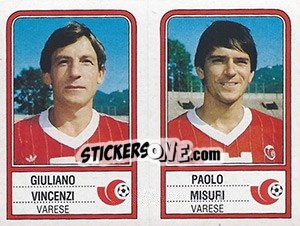 Sticker Vincenzo Di Giovanni / Gabriele Bongiorni - Calciatori 1983-1984 - Panini