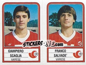 Sticker Giampiero Scaglia / Franco Salvade' - Calciatori 1983-1984 - Panini