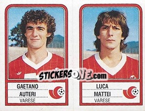 Sticker Gaetano Auteri / Luca Mattei - Calciatori 1983-1984 n. 550 - Panini