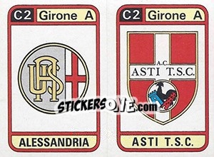 Sticker Scudetto Alessandria / Asti T.S.C. - Calciatori 1983-1984 n. 551 - Panini