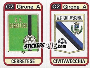 Figurina Scudetto Cerretese / Civitavecchia - Calciatori 1983-1984 - Panini