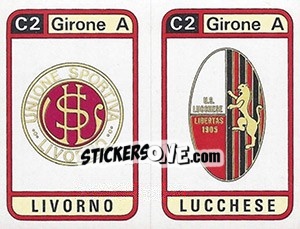 Cromo Scudetto Livorno / Lucchese