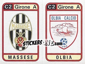 Sticker Scudetto Massese / Olbia - Calciatori 1983-1984 - Panini