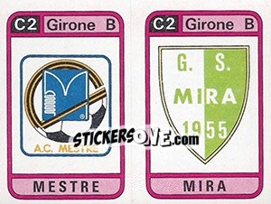 Sticker Scudetto Mestre / Mira - Calciatori 1983-1984 - Panini