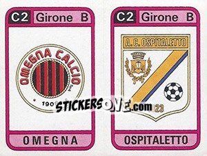 Sticker Scudetto Omegna / Ospitaletto - Calciatori 1983-1984 n. 564 - Panini