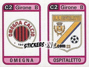 Sticker Scudetto Omegna / Ospitaletto - Calciatori 1983-1984 - Panini