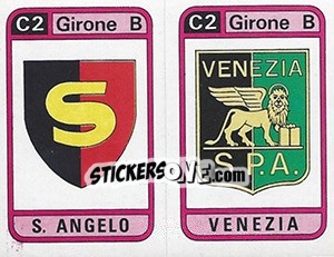 Sticker Scudetto S. Angelo / Venezia - Calciatori 1983-1984 n. 568 - Panini