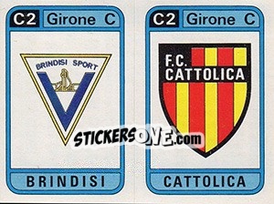 Sticker Scudetto Brindisi / Cattolica - Calciatori 1983-1984 n. 569 - Panini
