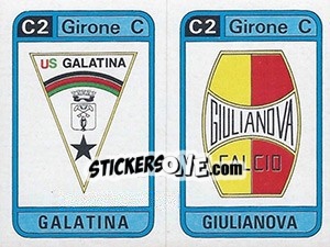 Sticker Scudetto Galatina / Giulianova - Calciatori 1983-1984 n. 572 - Panini