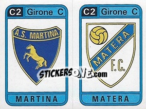 Cromo Scudetto Martina / Matera - Calciatori 1983-1984 - Panini