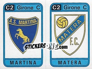 Sticker Scudetto Martina / Matera - Calciatori 1983-1984 n. 574 - Panini