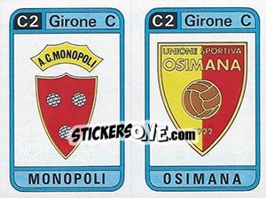 Sticker Scudetto Monopoli / Osimana - Calciatori 1983-1984 n. 575 - Panini