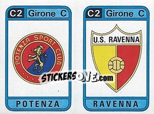 Sticker Scudetto Potenza / Ravenna - Calciatori 1983-1984 n. 576 - Panini