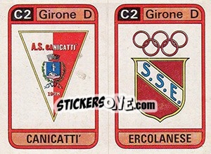 Figurina Scudetto Canicatti' / Ercolanese - Calciatori 1983-1984 - Panini