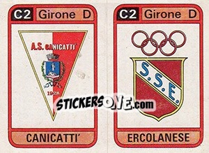 Sticker Scudetto Canicatti' / Ercolanese - Calciatori 1983-1984 n. 579 - Panini