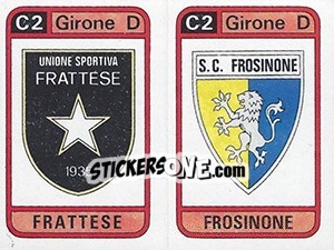Sticker Scudetto Frattese / Frosinone - Calciatori 1983-1984 n. 580 - Panini