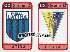 Sticker Scudetto Latina / Licata - Calciatori 1983-1984 - Panini
