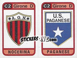 Cromo Scudetto Nocerina / Paganese - Calciatori 1983-1984 - Panini
