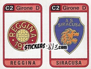 Sticker Scudetto Reggina / Siracusa - Calciatori 1983-1984 n. 585 - Panini
