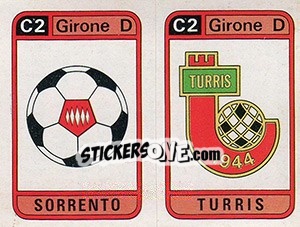 Sticker Scudetto Sorrento / Turris - Calciatori 1983-1984 n. 586 - Panini