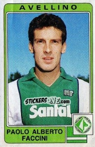 Sticker Paolo Alberto Faccini - Calciatori 1984-1985 n. 57 - Panini