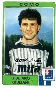 Sticker Giuliano Giuliani - Calciatori 1984-1985 - Panini