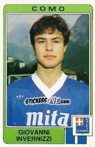 Sticker Giovanni Invernizzi - Calciatori 1984-1985 - Panini