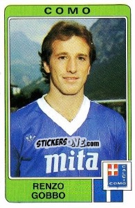 Sticker Renzo Gobbo - Calciatori 1984-1985 n. 75 - Panini