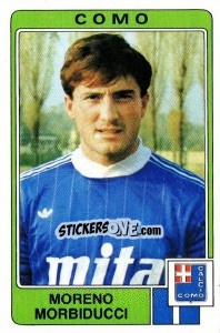 Sticker Moreno Morbiducci - Calciatori 1984-1985 n. 76 - Panini