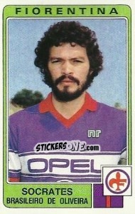 Sticker Socrates Brasileiro De Oliveira - Calciatori 1984-1985 n. 104 - Panini