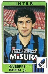 Sticker Giuseppe Baresi - Calciatori 1984-1985 n. 118 - Panini