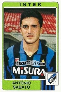 Sticker Antonio Sabato - Calciatori 1984-1985 n. 123 - Panini