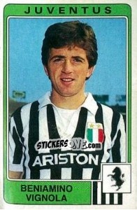 Sticker Beniamino Vignola - Calciatori 1984-1985 - Panini