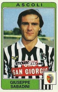 Figurina Giuseppe Sabadini - Calciatori 1984-1985 - Panini
