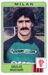 Sticker Giulio Nuciari - Calciatori 1984-1985 n. 186 - Panini