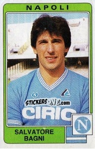 Sticker Salvatore Bagni - Calciatori 1984-1985 n. 199 - Panini