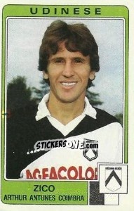 Sticker Zico Arthur Antunes Coimbra - Calciatori 1984-1985 - Panini