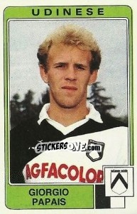 Sticker Giorgio Papais - Calciatori 1984-1985 n. 283 - Panini
