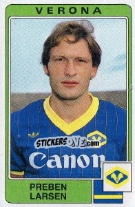 Sticker Preben Larsen - Calciatori 1984-1985 n. 299 - Panini
