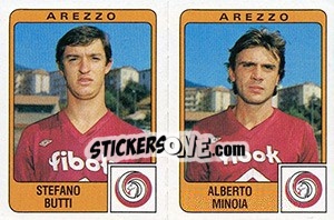 Cromo Stefano Butti / Alberto Minoia - Calciatori 1984-1985 - Panini